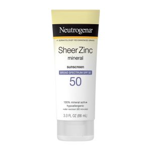 Protetor Solar Neutrogena Sheer Zinc Mineral Sunscreen SPF 50 (88mL)