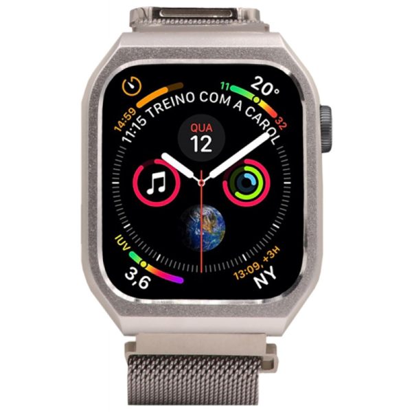 Pulseira para Apple Watch de Tpu Inox 40 mm - Prata