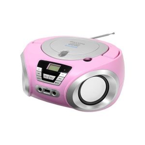 Rádio Mega Star MP-1842BT USB/BT/FM/CD Bi-Volt Rosa