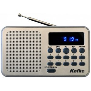Rádio Portátil Kolke KPR-364 AM/FM USB/microSD Recarregável