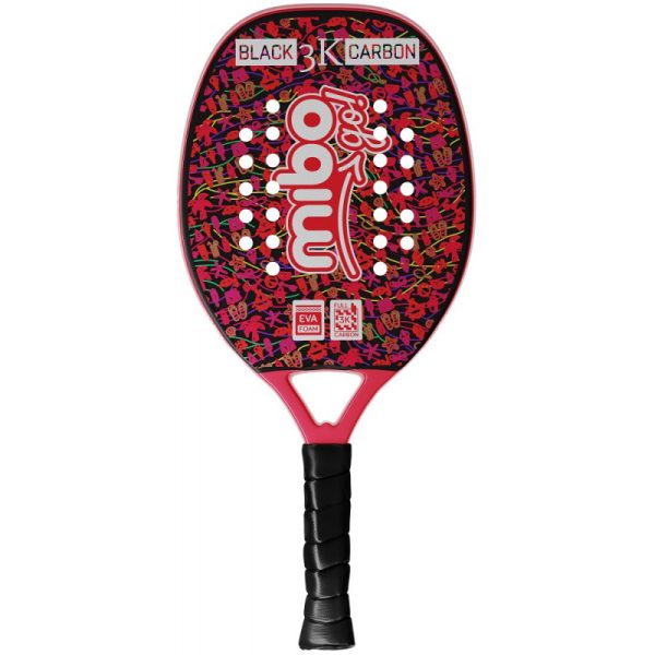 Raquete de Beach Tennis Mibo Go Black 3k Carbon