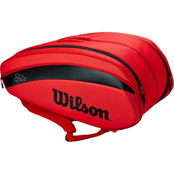 Raqueteira Wilson Federer DNA 12 Pack WR8006001001 - Vermelho