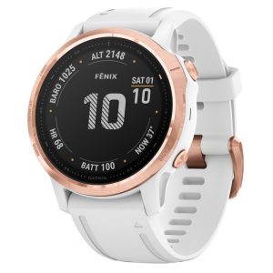 Relógio GPS Garmin Fênix 6S Pro 010-02159-10 - Rose Gold/Branco