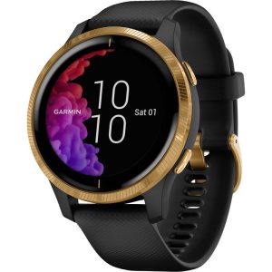 Relógio GPS Garmin Venu 010-02173-31 - Black/Gold