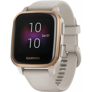 Relógio GPS Garmin Venu SQ Music Edition 010-02426-01 - Gold Rose/Bege