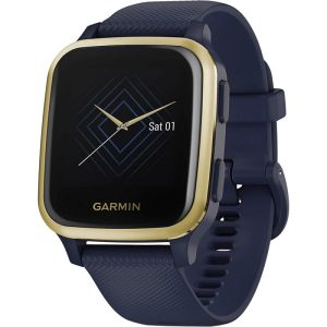 Relógio GPS Garmin Venu SQ Music Edition - Dourado/Azul