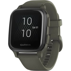 Relógio GPS Garmin Venu SQ Music Edition - Preto/Verde
