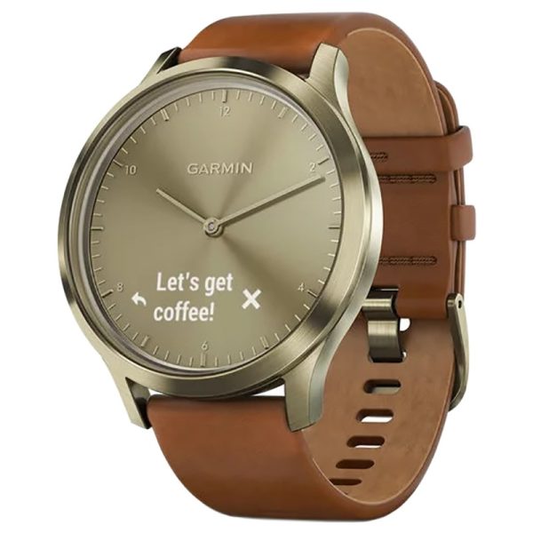Relógio GPS Garmin Vívomove HR Hybrid 010-01850-05 Dourado/Marrom