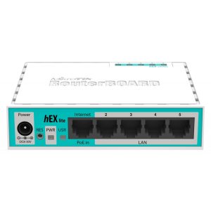 Roteador MikroTik hEX Series RB 750R2 5 Portas 10/100Mbps