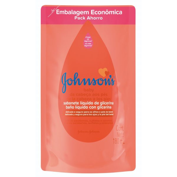 Sabonete Liquido Johnson & Johnson da Cabeça aos Pés - 180mL