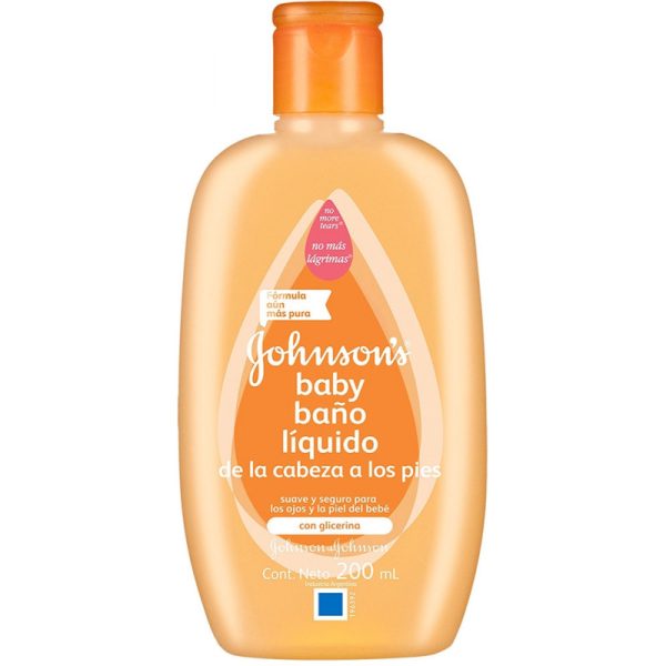 Sabonete Líquido Johnson's com Glicerina da Cabeça aos Pés - 200mL