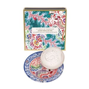 Sabonete Perfumado Fragonard Jasmin Perle de Thé 150g + Saboneteira 13cm