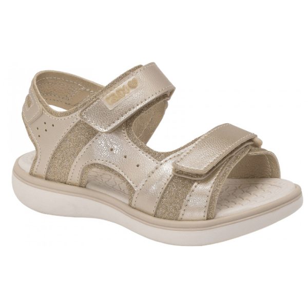 Sandália Infantil KLIN Jujuba 297 - Dourado/ Off White