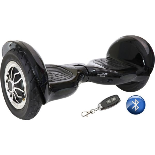 Scooter Elétrico Power Board C10BT com Roda de 10" Luz/BT/Controle/Bolsa - Preto