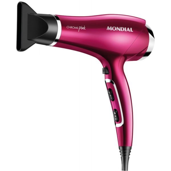 Secador de Cabelo Mondial Chrome Pink SC-37  - 2000W - 110V/60Hz