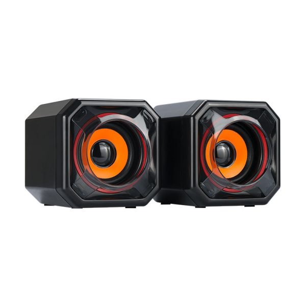 Speaker Quanta Multimídia 5W x 2 Quadrado QTSMQ15 Laranja