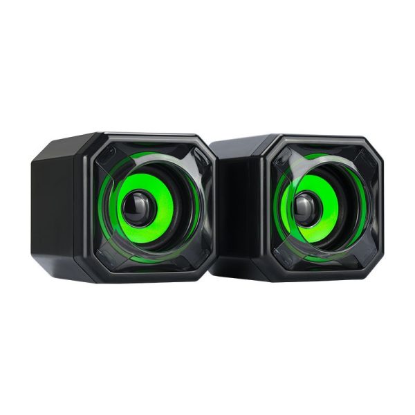 Speaker Quanta Multimídia 5W x 2 Quadrado QTSMQ15 Verde