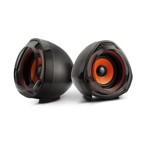 Speaker Quanta Multimídia 5W x 2 Redondo QTMSR10 Laranja