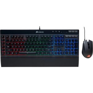 Teclado e Mouse com Fio Corsair K55 + Harpoon RGB CH-9206115-SP (Espanhol)