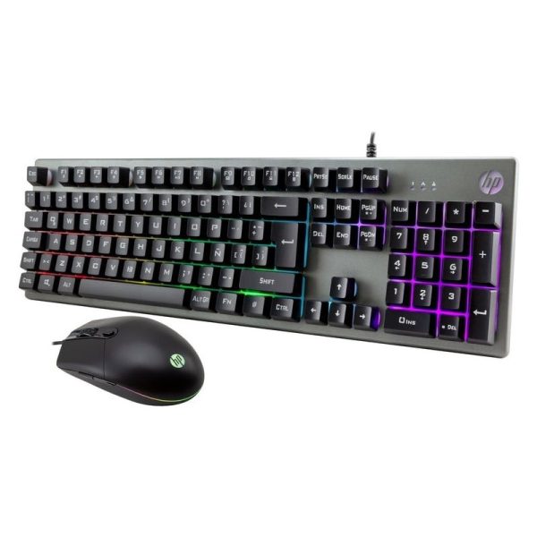 Teclado e Mouse com Fio HP KM 300F USB - Cinza/Preto (Espanhol)