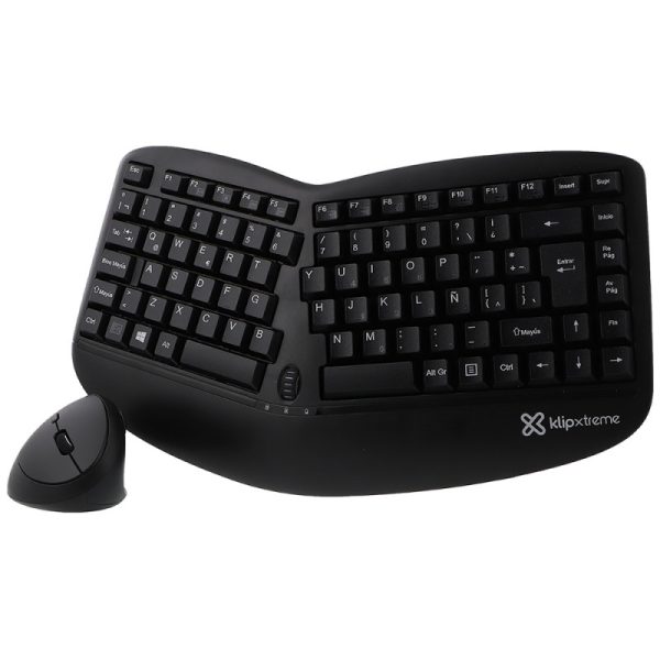 Teclado e Mouse Klip Xtreme KBK-510 Majestick Compact Duo Preto (sem Fio - Espanhol)