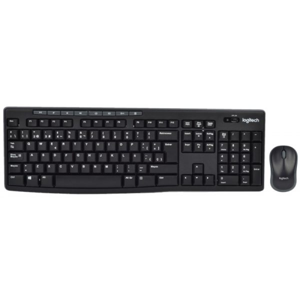 Teclado e Mouse sem Fio Logitech MK270 Multimídia 2.4GHz - Preto (Espanhol - Português)