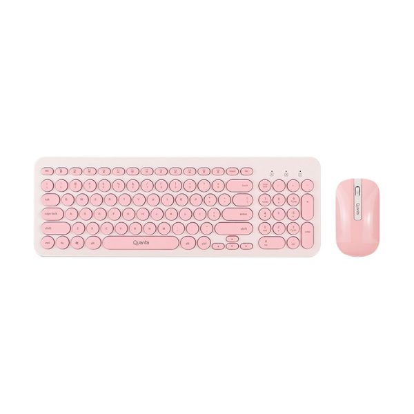 Teclado e Mouse sem Fio Quanta QTKTM20 - Rosa (Espanhol)