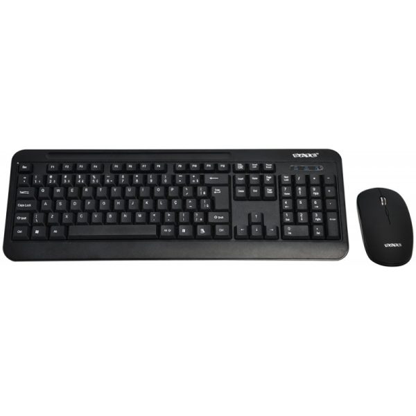 Teclado e Mouse sem Fio Satellite AK-725G Preto (Português)