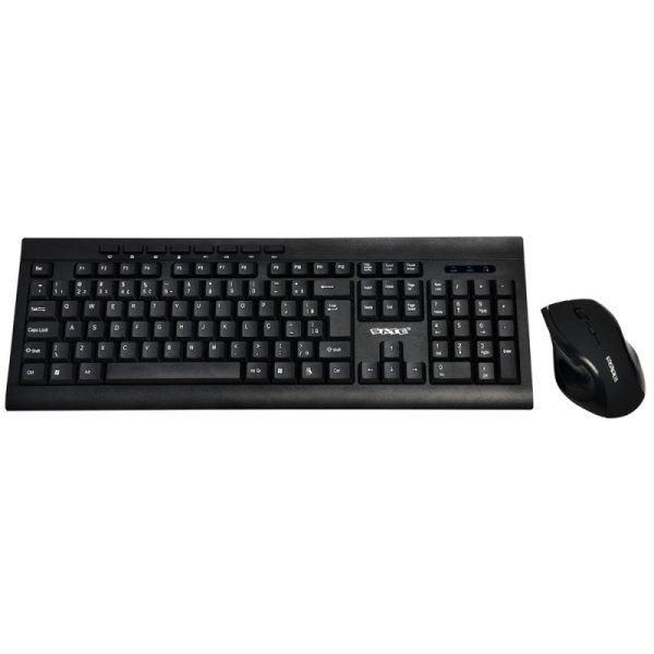 Teclado e Mouse sem Fio Satellite AK-726G Preto (Português)