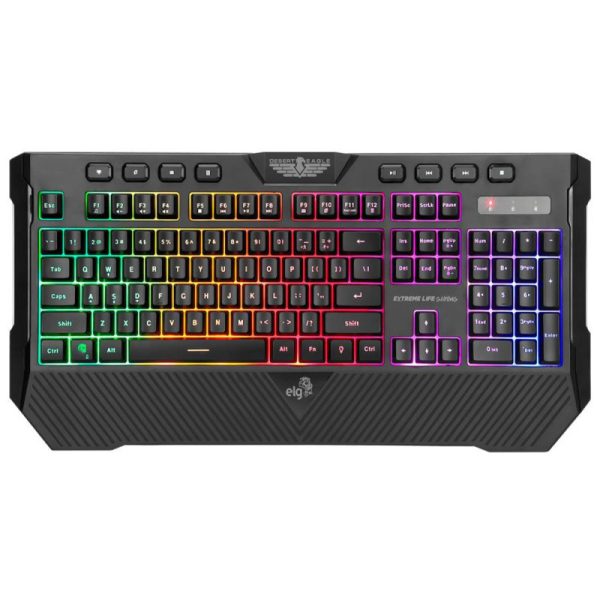 Teclado Gamer ELG DESERT EAGLE TGDE Membrana tripla Rainbow em 7 cores