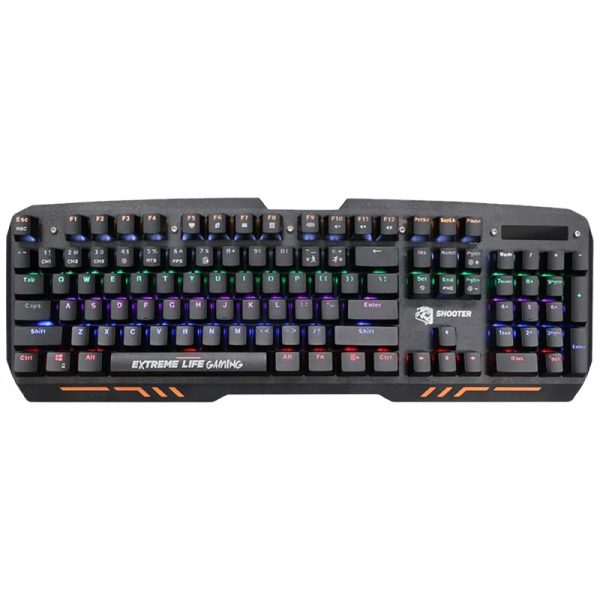 Teclado Gamer ELG Shooter TGMS Mecânico Switches Cherry Blue Anti-Ghosting Português