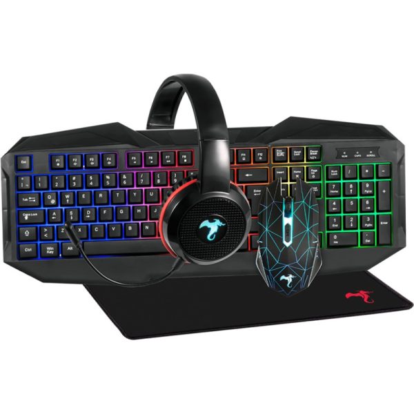 Teclado Gaming Kolke Kit Combat + Mouse + Mouse pad + Fone KGK-391 (Espanhol)