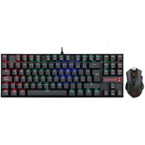 Teclado Gaming Redragon K552RGB-BA USB Preto (Espanhol - com Fio)