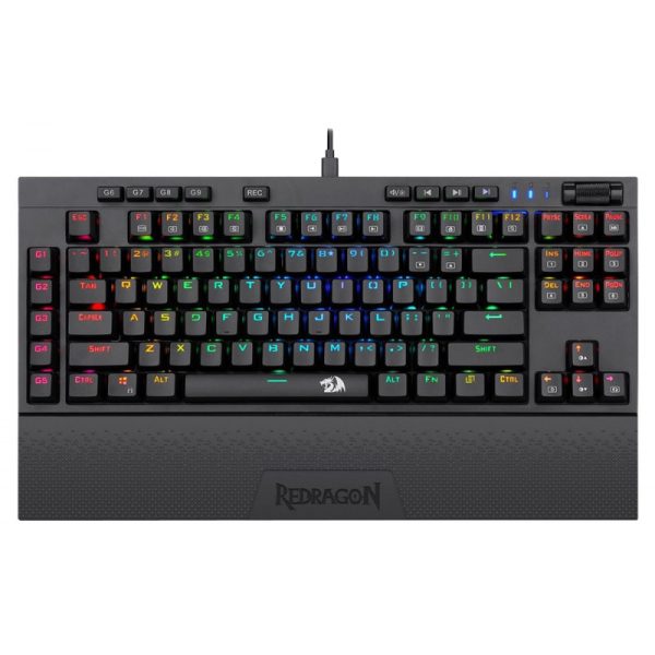 Teclado Gaming Redragon K588RGB-Pro BroadsWord Pro USB Preto (Inglês - com Fio)