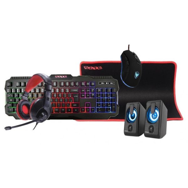 Teclado Gaming Satellite + Mouse + Mouse Pad + Headset + Speaker KG505