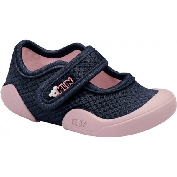 Tênis Infantil KLIN New Confort 179 - Azul Marinho/Rosa BB