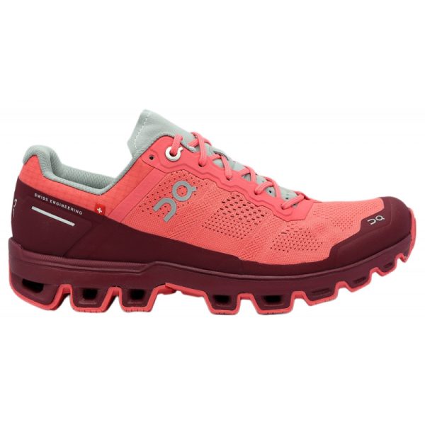 Tênis On Running Cloudventure 2 22.99952 Coral/Mulberry - Feminino