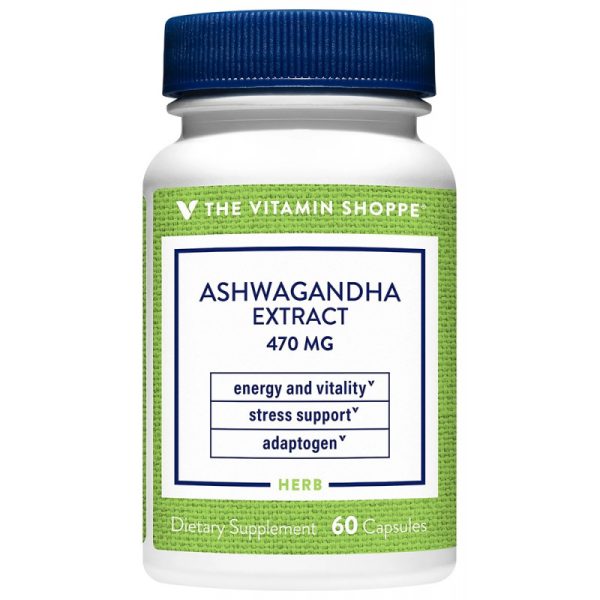 The Vitamin Shoppe Ashwagandha Extract 470MG (60 Capsulas)