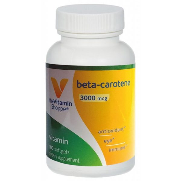 The Vitamin Shoppe Beta-Carotene 300MCG (100 Cápsula em Gel)