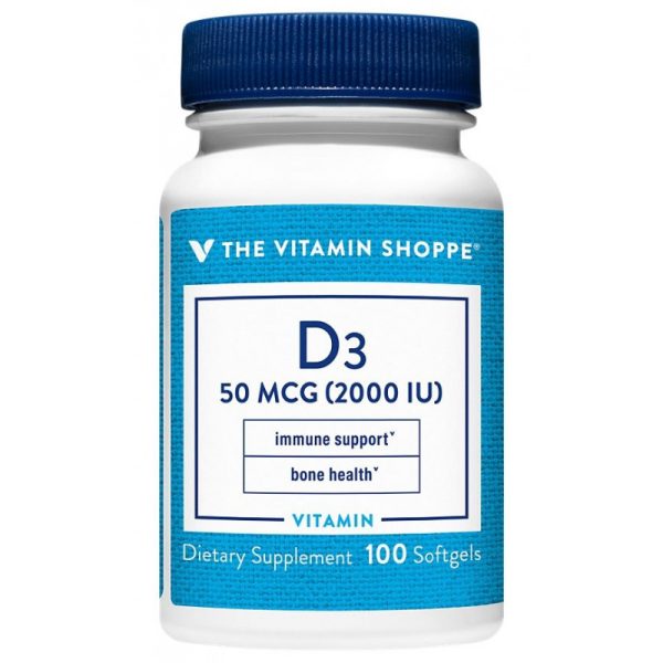 The Vitamin Shoppe D3 5MG - 2000IU (100 Cápsula em Gel)