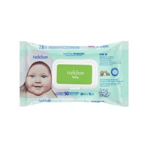 Toalhinhas Umedecidas Feelclean Baby 20cm x 15cm (50 Unidades)
