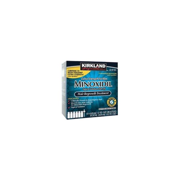 Tratamento Antiqueda de cabelo Kirkland Minoxidil (60mL x 6 Unidades)