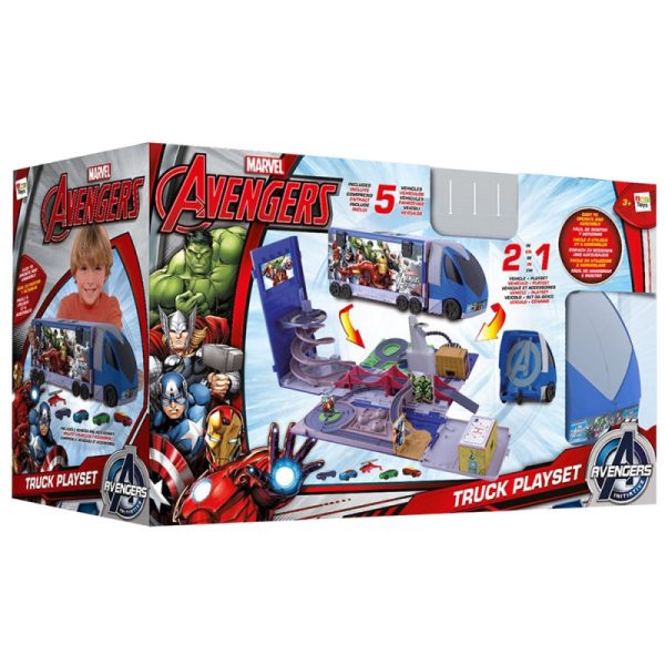 Trilha IMC Toys Avengers Marvel Truck Playset 2 em 1 - 390171