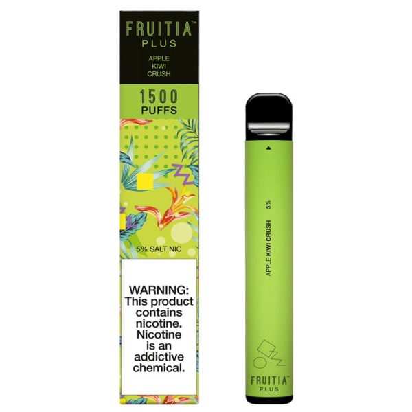 Vape Descartável Fruitia Plus Apple Kiwi Crush 5MG - 5mL
