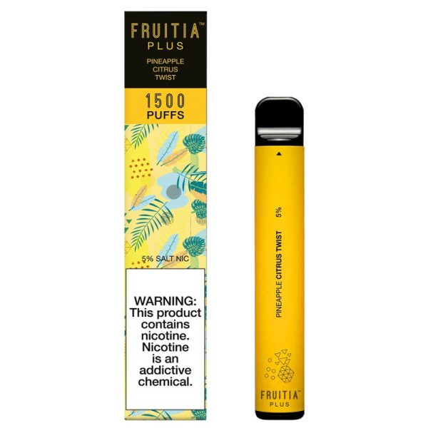 Vape Descartável Fruitia Plus Pineapple Citrus Twist 5MG - 5mL